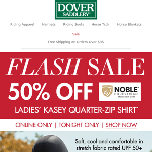 Flash Sale: 50% Off the Kasey Quarter-Zip Shirt