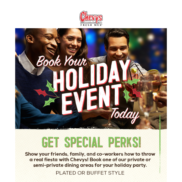 Book Your Holiday Party Today & Get Special Perks!