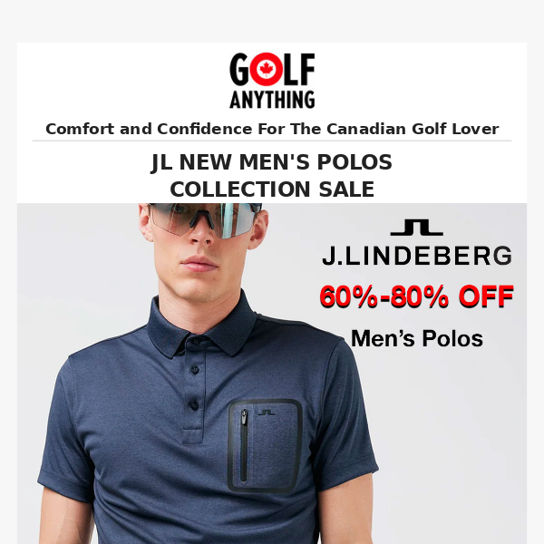 J.Lindeberg 60% - 80% Off Men's Polos