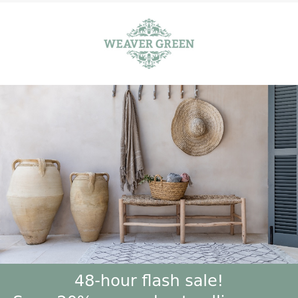 48 hr Flash Sale!⚡Take 20% off our best-selling rugs!