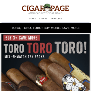 Toro Tuesday! $37 mix-n-match 10-packs