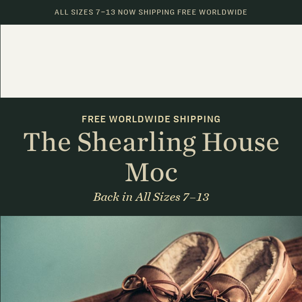 Back in Stock: Shearling House Moc