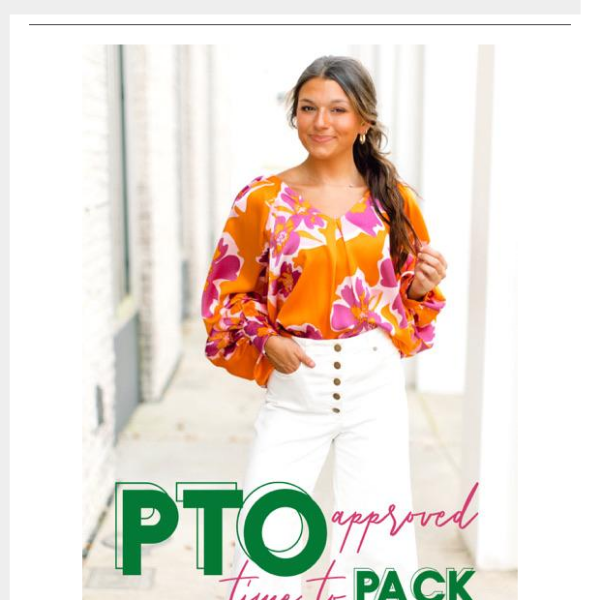 PTO Approved-Time to Pack