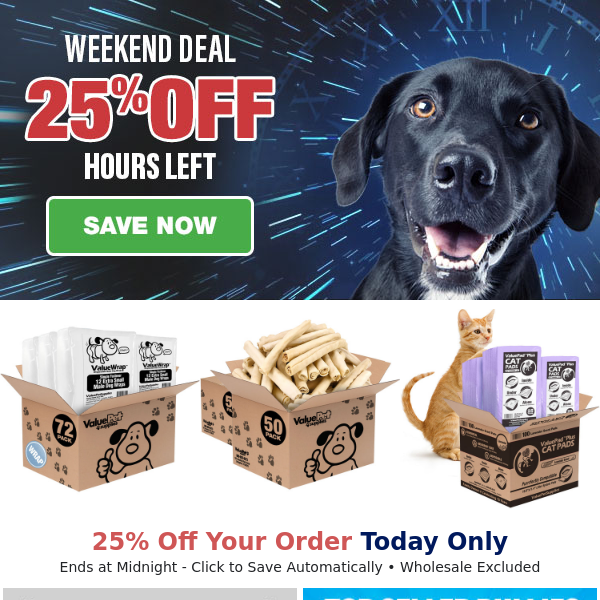 Sunday Savings! 25% Off Deal