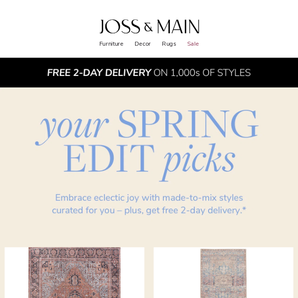 This Spring Edit piece was *meant* for you ↝ the Parham Area Rug