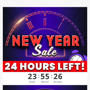 📣 24 Hours Left! New Year Sale!