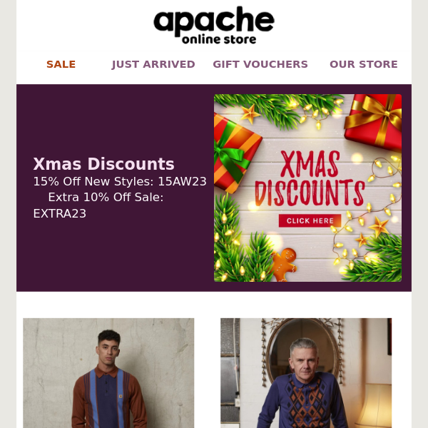 Apache Take 15% Off Xmas Gifts NOW!