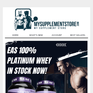 EAS 100% Platinum Whey Is IN STOCK!