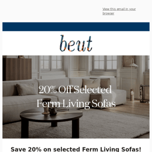 20% Off Selected Ferm Living Sofas