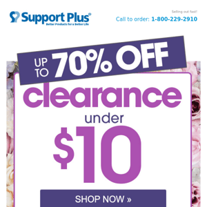 Clearance Under $10!