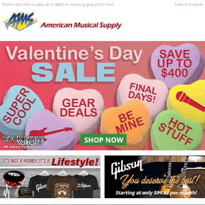 Don't Forget: Our Valentine's Day Sale is Still Going - Shop Now & Save!
