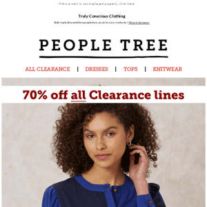 70% off ALL Clearance Lines