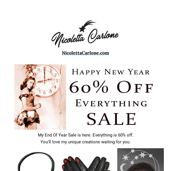 ✨ 60% OFF EVERYTHING - HAPPY NEW YEAR SALE