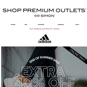 LAST CHANCE: Extra 40% Off Adidas