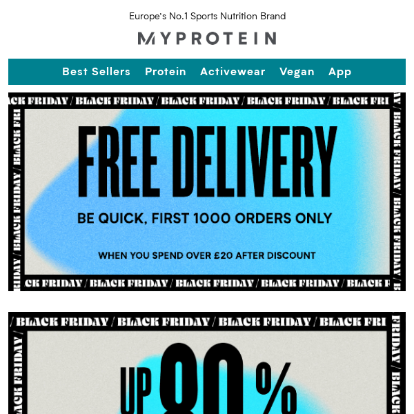 Free delivery, first 1000 orders | Up to 80% off — Black Friday starts now