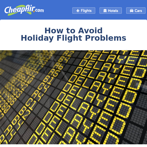 How to Avoid Holiday Flight Problems