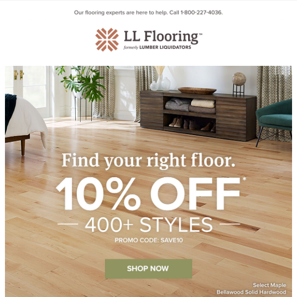 Find the right floor & save 10%!