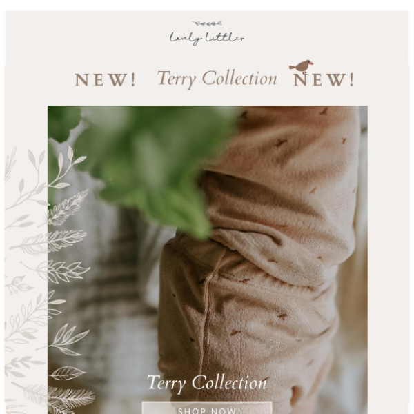 NEW!!!  🦜  Lovely Terry Collection Drops NOW!