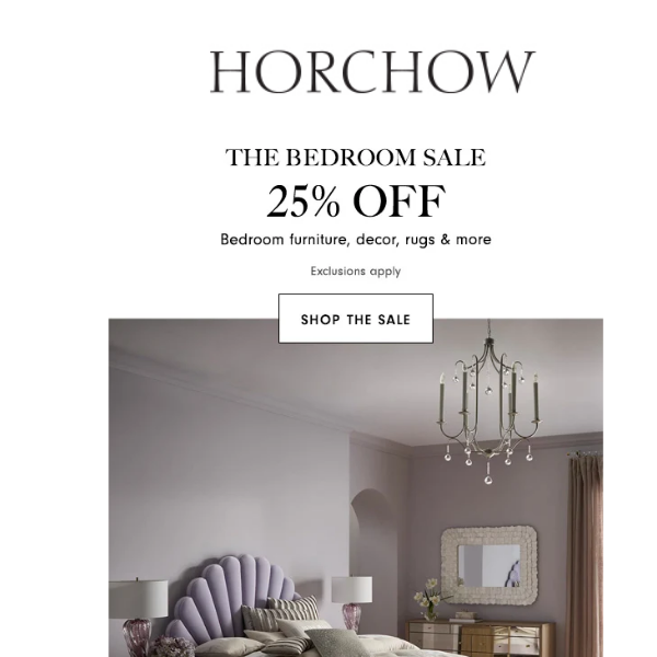 The Bedroom Sale: Take 25% off designer items!