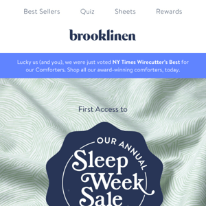 Annual Sleep Week Sale is Back