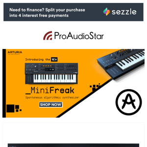We’ve got the New Arturia MiniFreak In-Stock! Now available at ProAudioStar!