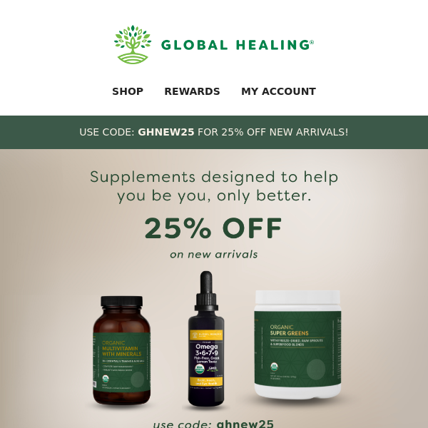 HURRY! Take 25% off the best supplements!