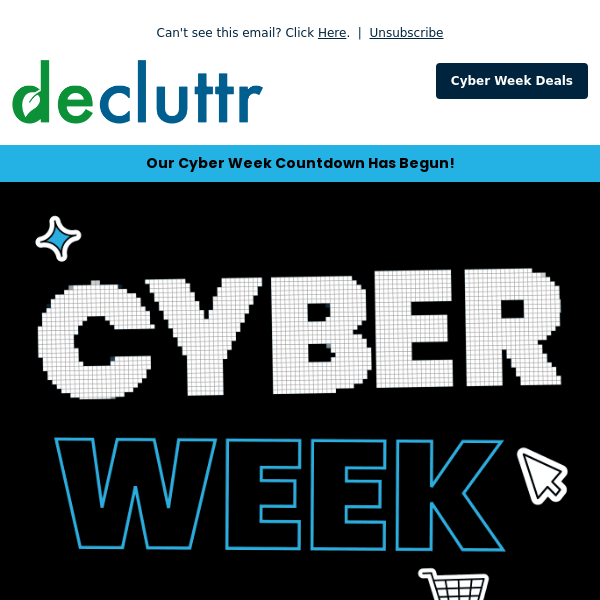 Decluttr, our Cyber Week deals are here!
