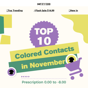 Top 10 Colored Contacts in Nov.🔥
