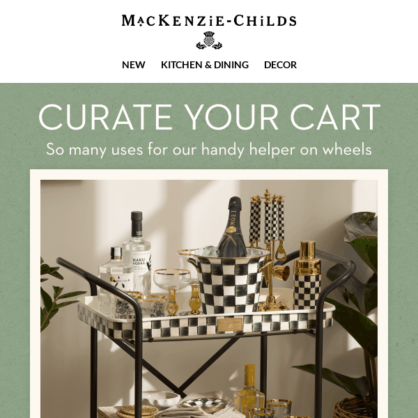 Curate your kitchen cart.