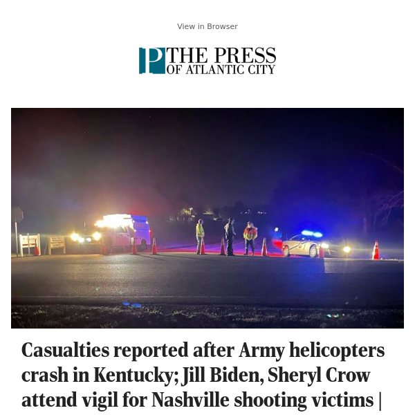 Casualties reported after Army helicopters crash in Kentucky; Jill Biden, Sheryl Crow attend vigil for Nashville shooting victims | Hot Off The Wire, March 30, 2023