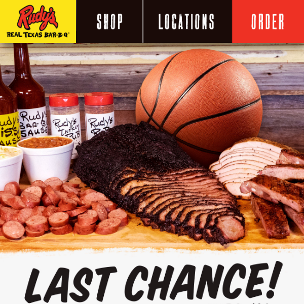 🏀 Fill out your Rudy's Bracket for Brisket 🏀
