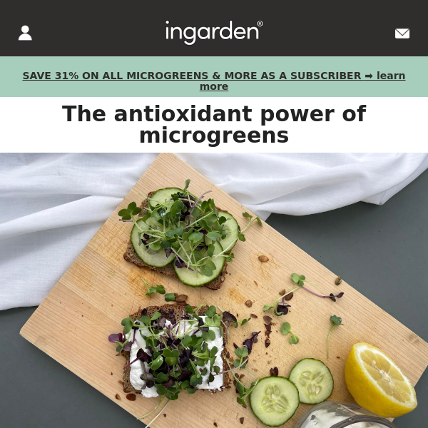 The antioxidant power of microgreens 🧠