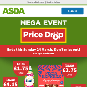 MEGA Price Drops have landed in your inbox!