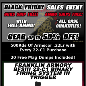 FREE AMMO w/ Binary Triggers Ends Today 💥 💥