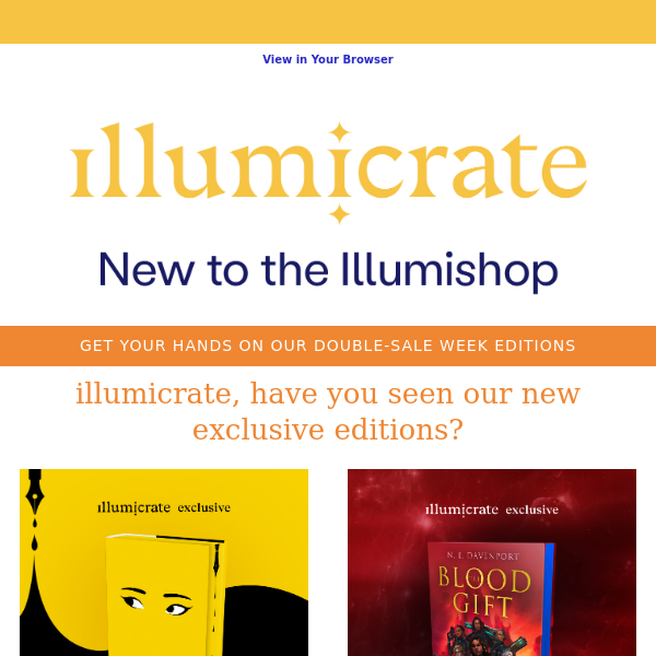 Yellowface and The Blood Gift have dropped in the Illumishop