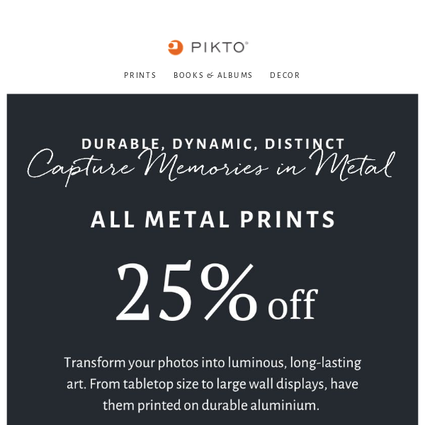 ✨ Make a Statement with Our Metal Prints - Now 25% Off! 🌟