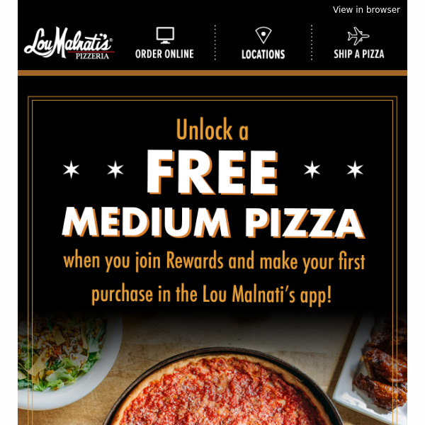 Join Rewards and earn a FREE 🍕 after your 1st order!