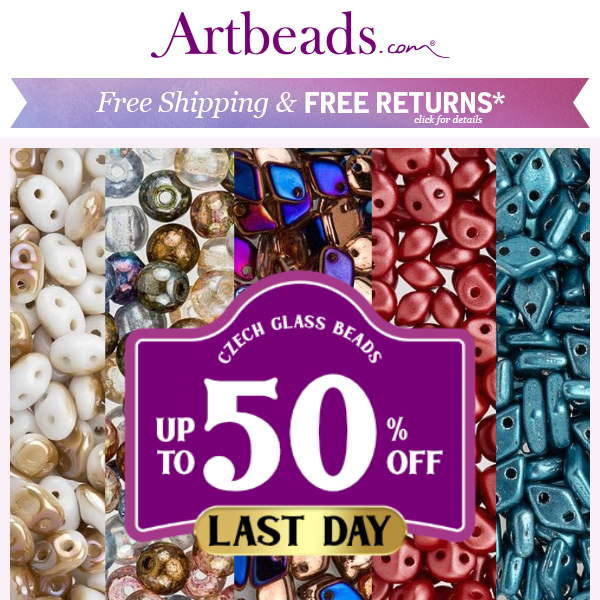 LAST DAY ⏰ Get Up to 50% Off Czech Glass Beads!