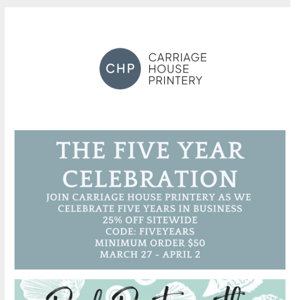 Celebrate Five Years with CHP All Week