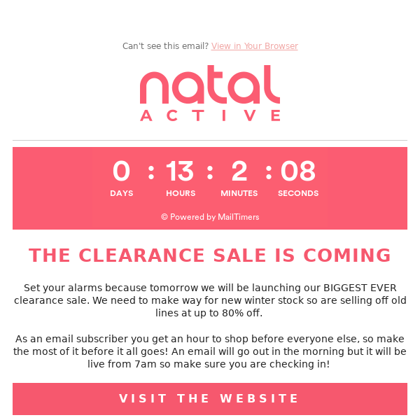 Our biggest EVER clearance sale is coming...