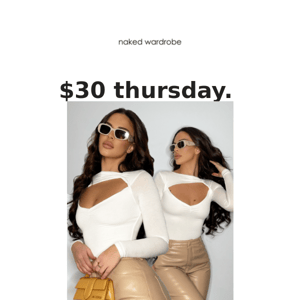 $30 THURSDAY TIME