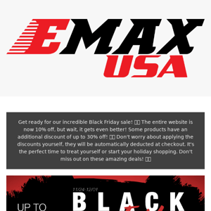 EMAX - It's Time for Cyber Monday!