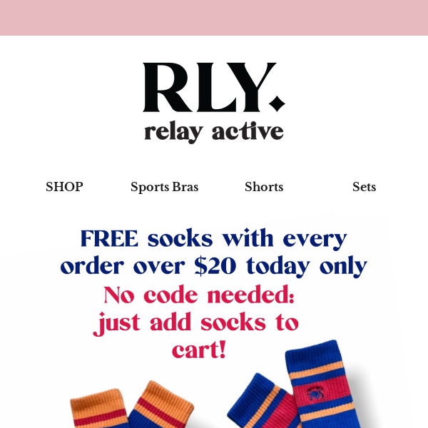 🧦 Day 9: free socks with all orders $20+ 🧦