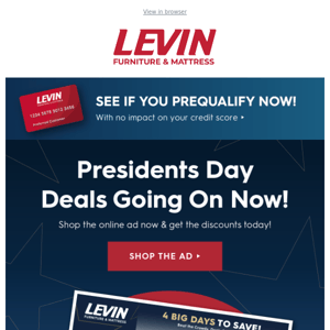 Extra President's Day Savings Start Now! 😊