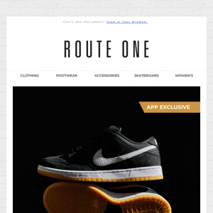 📱 App Exclusive - Nike SB Dunk Low Black/Gum