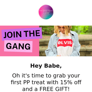 15% OFF YOUR FIRST PURCHASE & FREE GIFT