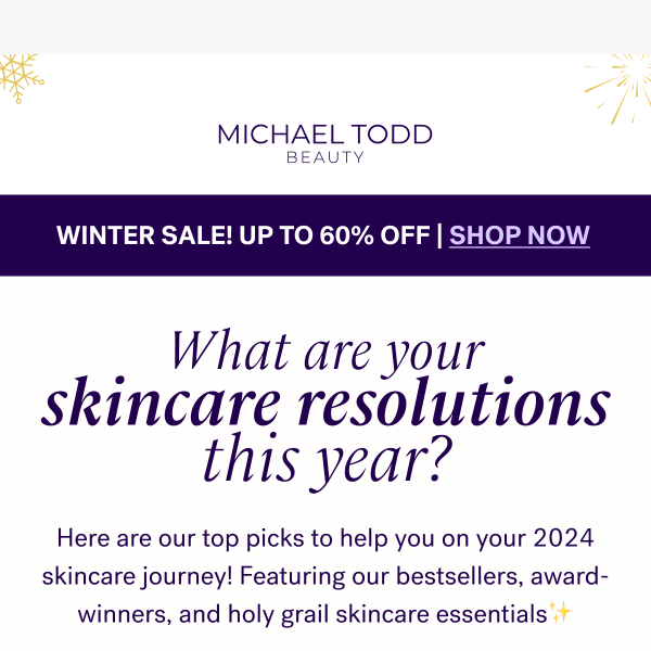 ✅ Check off your New Years skincare resolutions