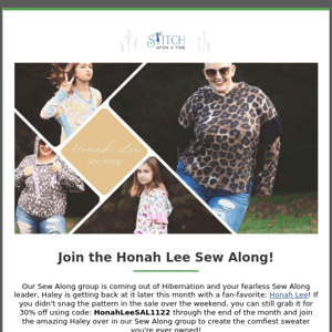 Sew Alongs are BACK!