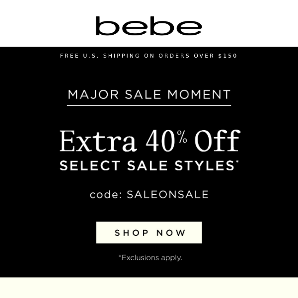 Sale & Chill: Extra 40% Off Sale