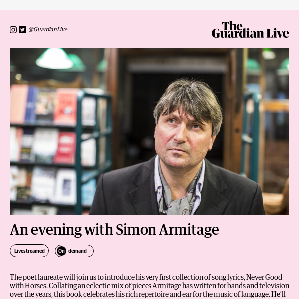 An evening with poet laureate Simon Armitage | Book Club with Douglas Stuart | What’s next for the SNP?